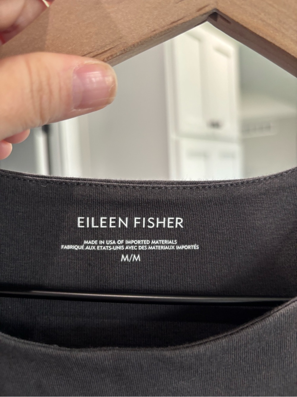 Eileen Fisher Charcoal Crewneck Sleeveless Tank - Picture 3 of 3